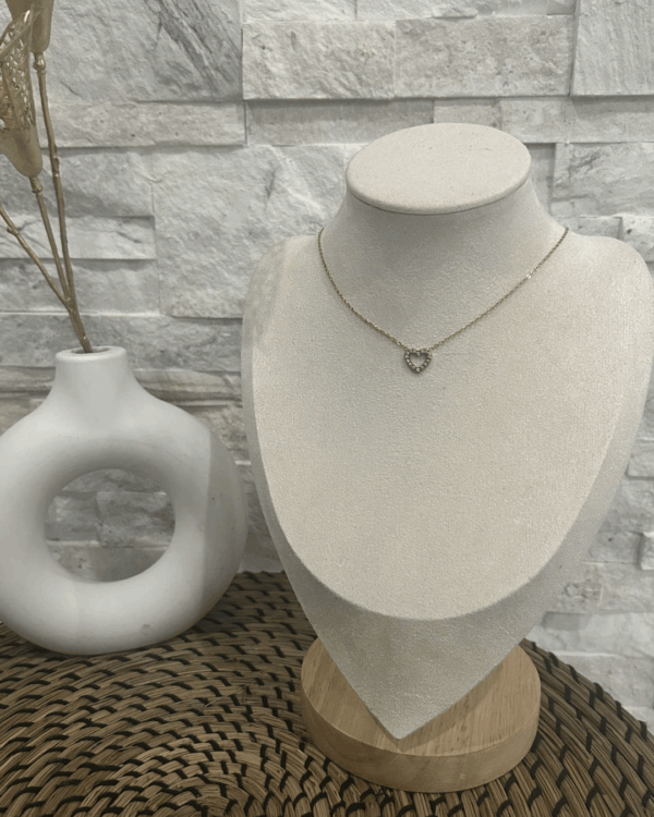 Collier cœur doré