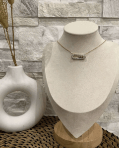 Collier Maillon Doré & Cristaux