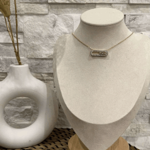 Collier Maillon Doré & Cristaux