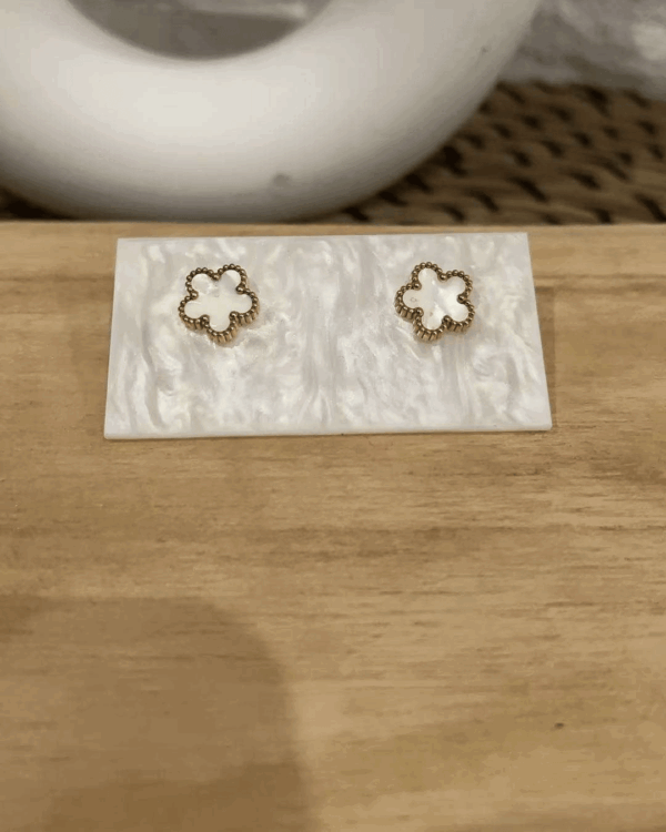 Boucles d'oreilles Fleur Dorée
