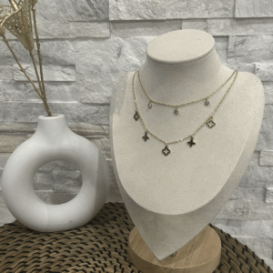 Collier double doré