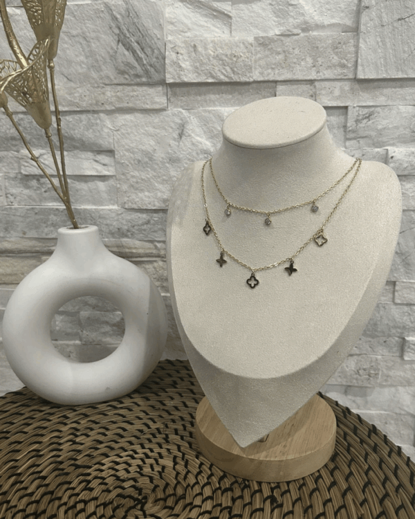 Collier double doré