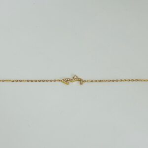 Bracelet fin doré en strass