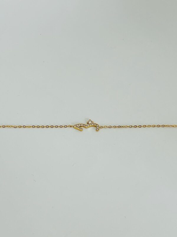 Bracelet fin doré en strass