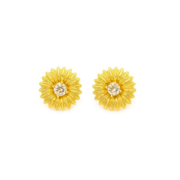 Boucles d’oreilles Tournesol d’Or