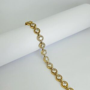 Bracelet doré cercles scintillants