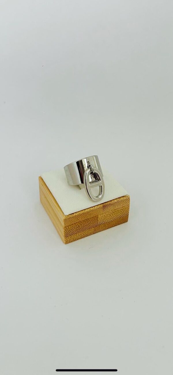 Bague “Bold Link” – Acier inoxydable argenté