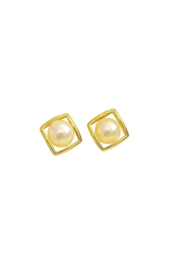 Boucles d’oreilles Carré Perlé