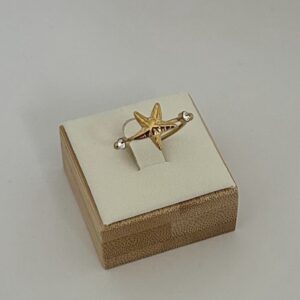 Bague Étoile de Mer en Acier Inoxydable Doré
