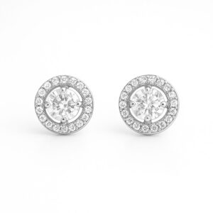 Boucles d’Oreilles Halo Cristal
