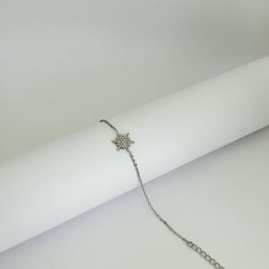 Bracelet en Acier Inoxydable – 
Étoile Polaire Argentée