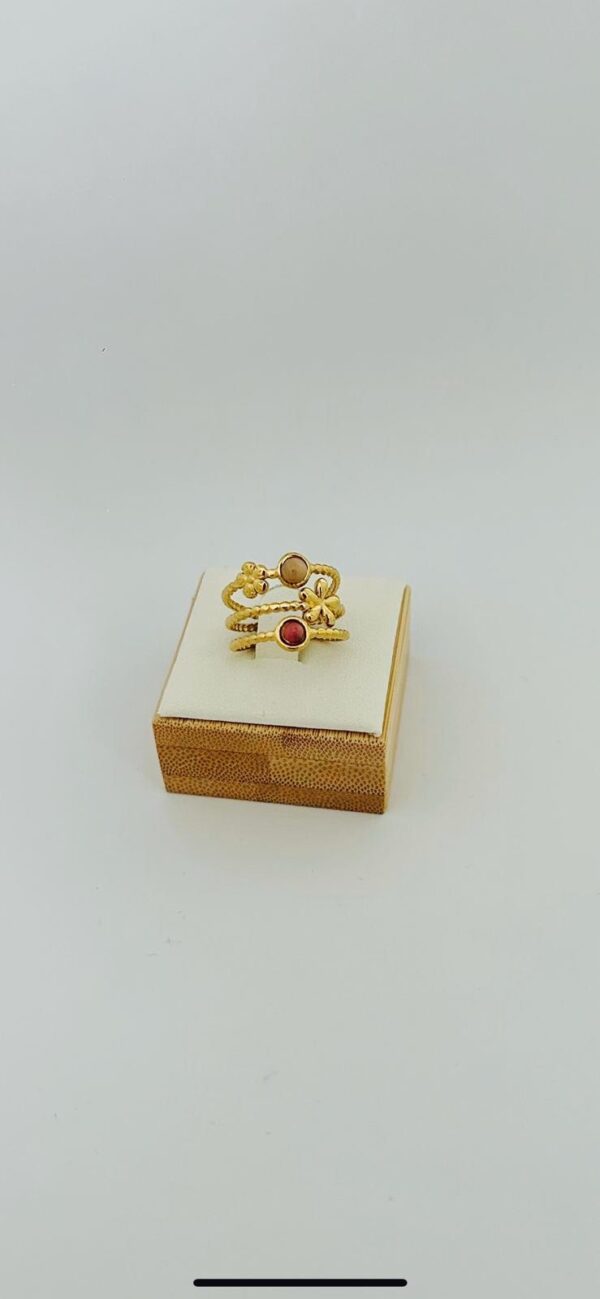 Bague “Summer Bloom” – Acier inoxydable doré