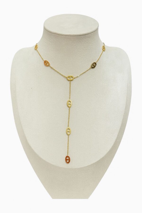 Collier Y doré