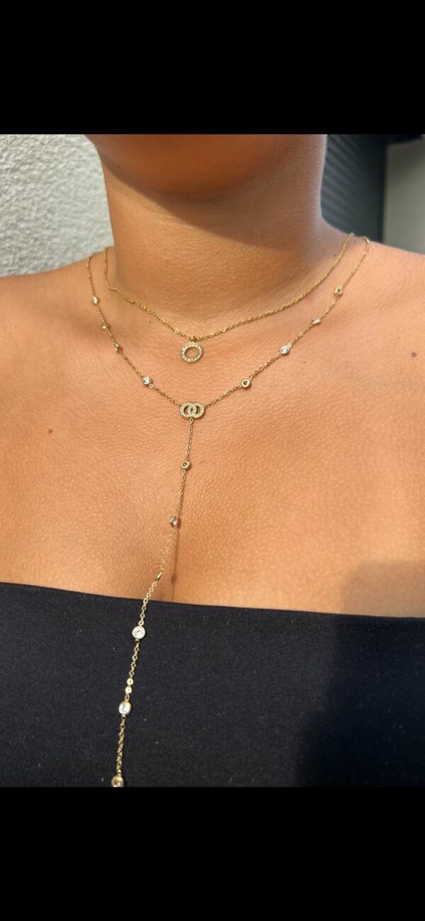 Collier Y doré - Élégance intemporelle – Image 3