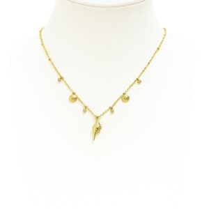 Collier coquillage doré - Éclat d’océan