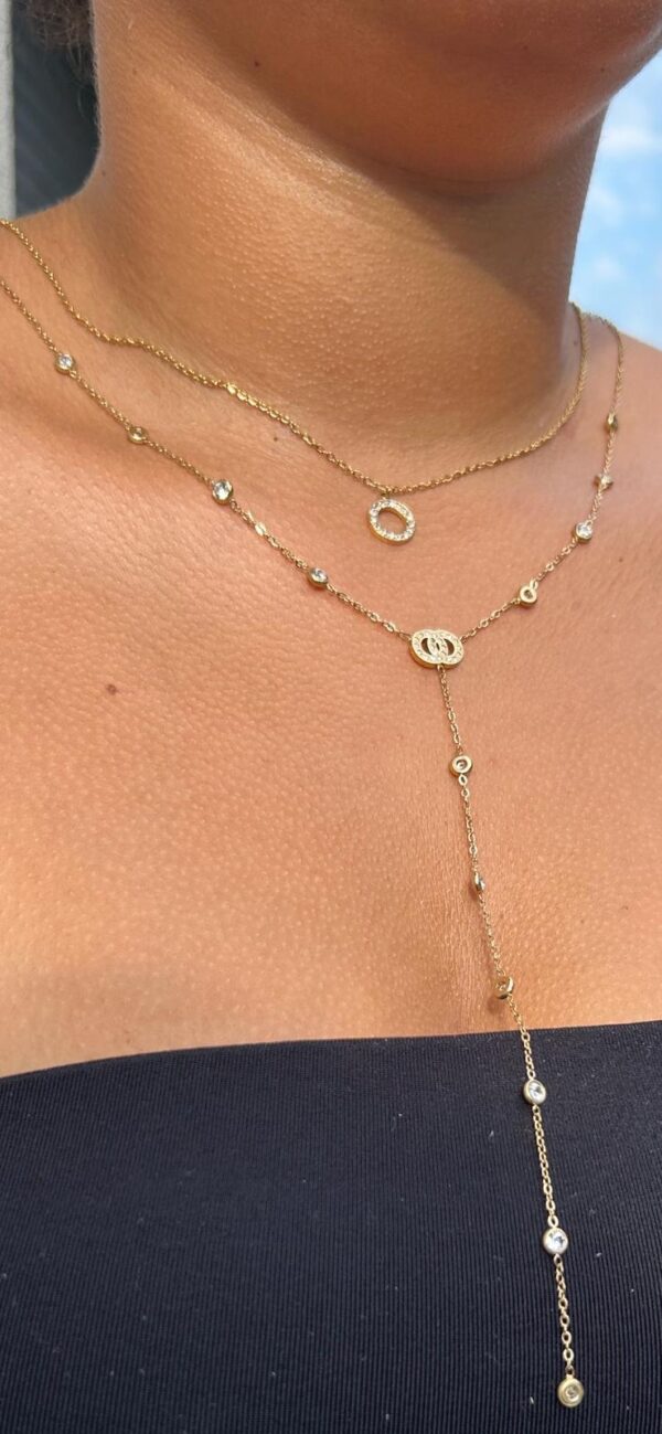 Collier Y doré - Élégance intemporelle – Image 2