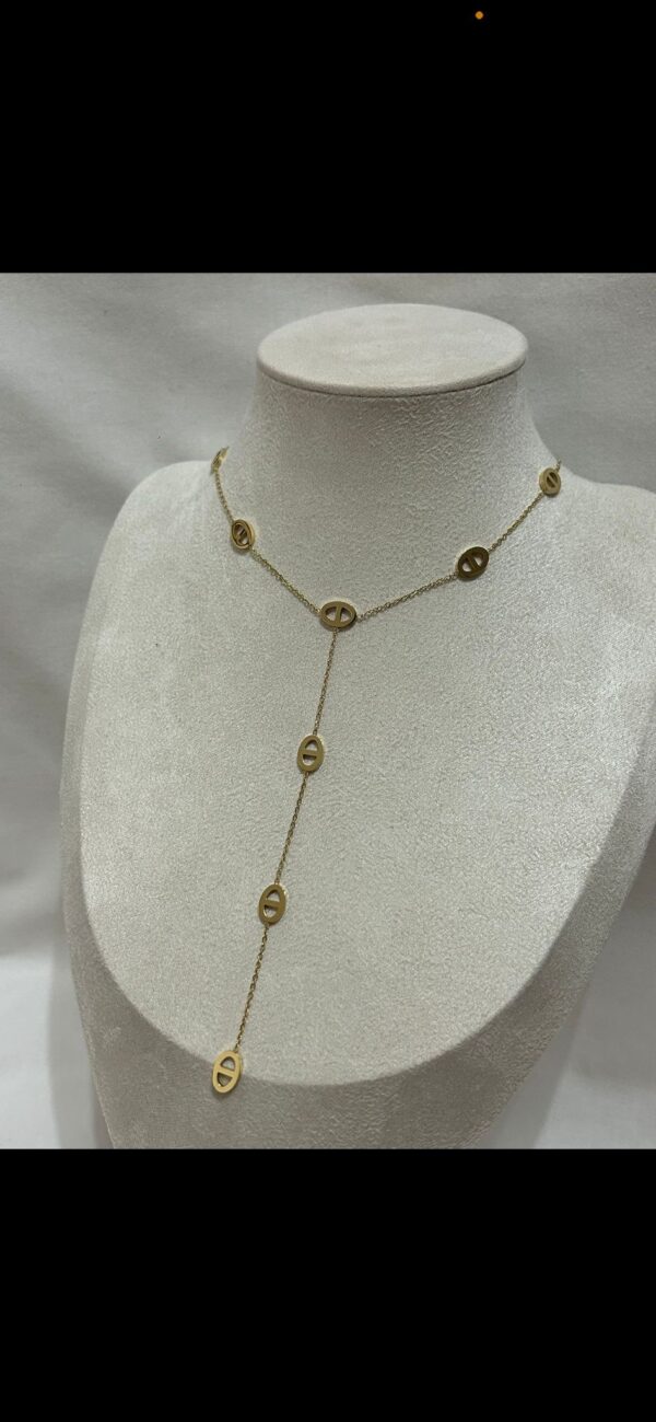 Collier Y doré – Image 4