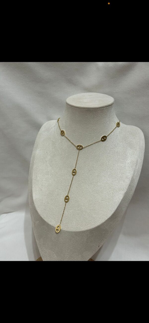 Collier Y doré – Image 2